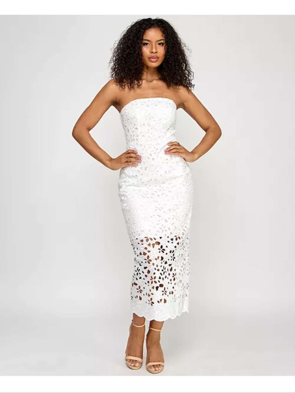 Katia Rae NWT White Floral Lace Maxi Dress XS $119 Wedding Bridal